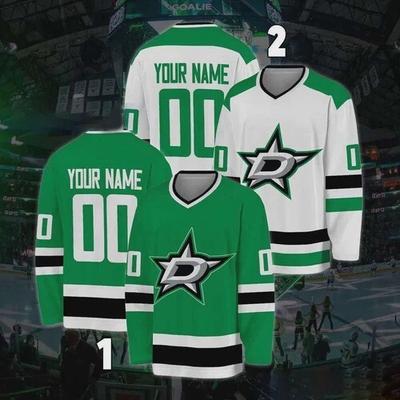 NEU! Personalisiertes Dallas Star Eishockey-Trikot Für Männer Frauen Geschenk Fan-Made