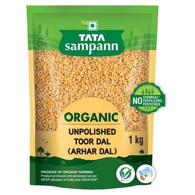 TATA Sampann Organiczny Toor/Arhar Dal, 1 kg