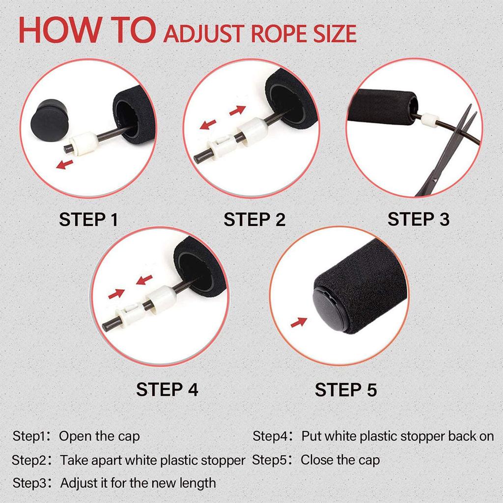 Black Jump Rope For Kids Steel Wire Jump Rope Fitness Equipment Sports Durable