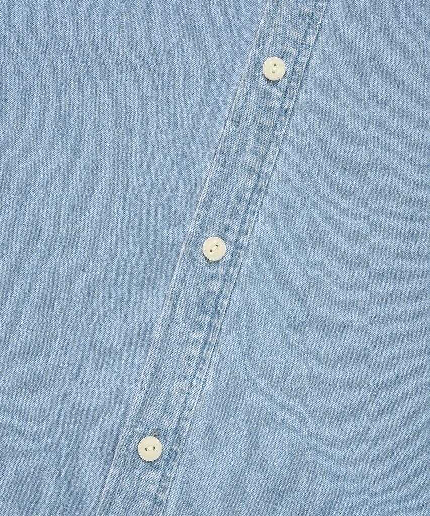 COVERNAT C Logo Denim Half Shirt Light Blue
