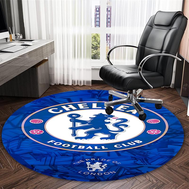 1pc C-Chelsea Carpet, Round Rug, Comfortable, Suitable for Entryways, Living Rooms, Office, And Bedrooms, Christmas Decoration