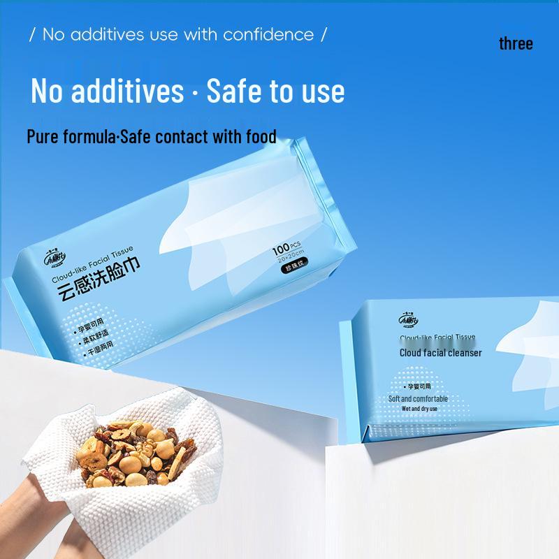 Disposable Facial Cleansing Wipes: Thick Pure Cotton Makeup Remover Towels for Beauty Salons