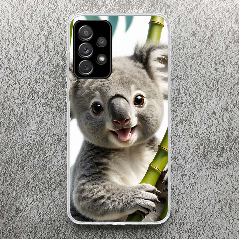 Koala Kawaii Cute Animal Print Soft Case for Samsung A51,A50,A21S,A70,A71 Phone Shell A31,A41,A10,A20E,A30,A40,A6,A7,A8,A9 Cover