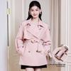Bailuyu Women's Double-Breasted Raglan Trench Coat