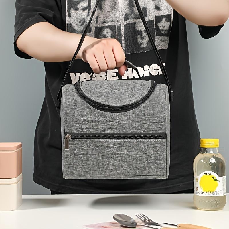 Isolierte Lunchtasche, Lunchbox-Tasche mit großem Fassungsvermögen, Schultertrage-Stilvolle einfache Isoliertasche, Picknick-Lebensmittel-Frische-Kühlakku, Tragbar Handheld