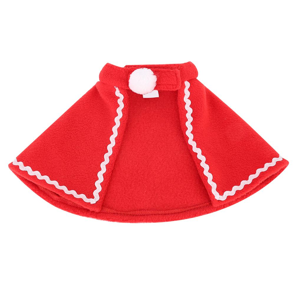 Pet Dog Cat Red Mantle Soft Costume Christmas Clothes for Rabbit Guinea Pig