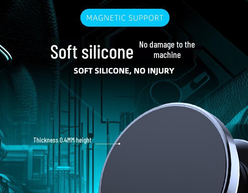 Suport magnetic rotativ 360° pentru telefon de mașină - Aliaj de aluminiu montare pe ventilație