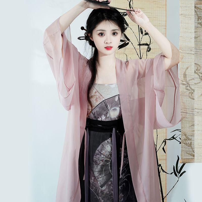 Ensemble de robe Hanfu pour femmes, style dynastie des chansons chinoises