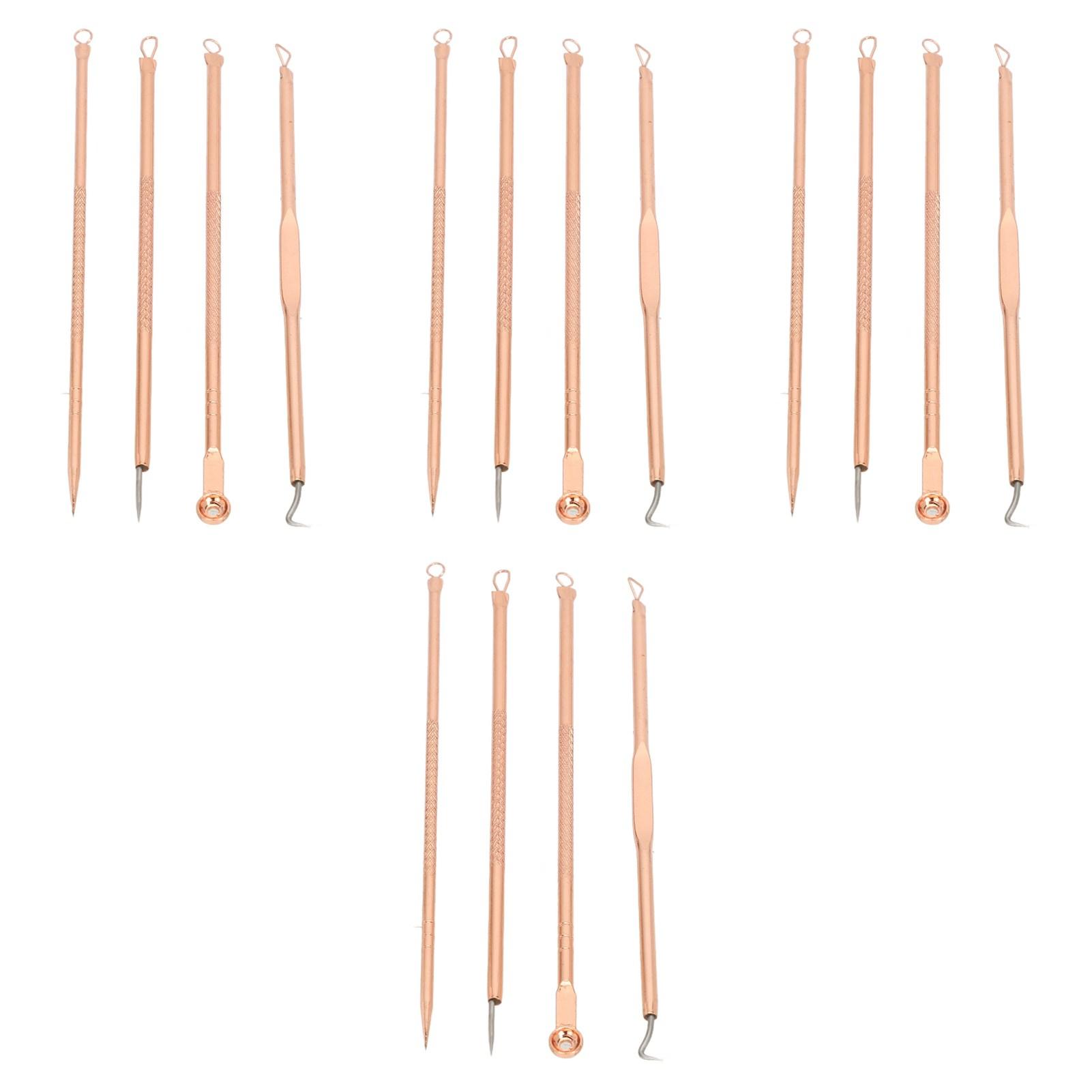 

4 комплекта инструментов для удаления прыщей и черных точек, набор профессиональных инструментов для удаления прыщей из нержавеющей стали