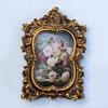 European Retro Gold Embossed Resin Photo Frame - Decorative Wall Hanging