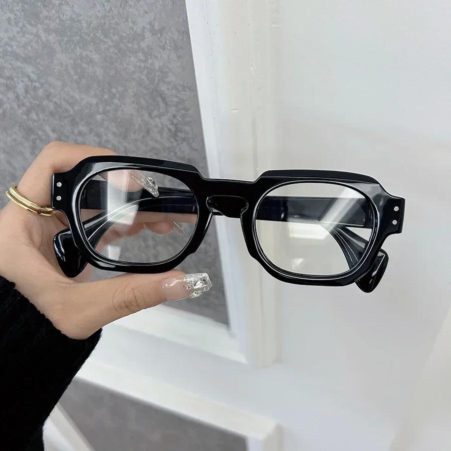 Square Anti Blue Light Glasses Fashion Retro Classic Women Men Computer Gaming Eye Protection Plain Spectacles