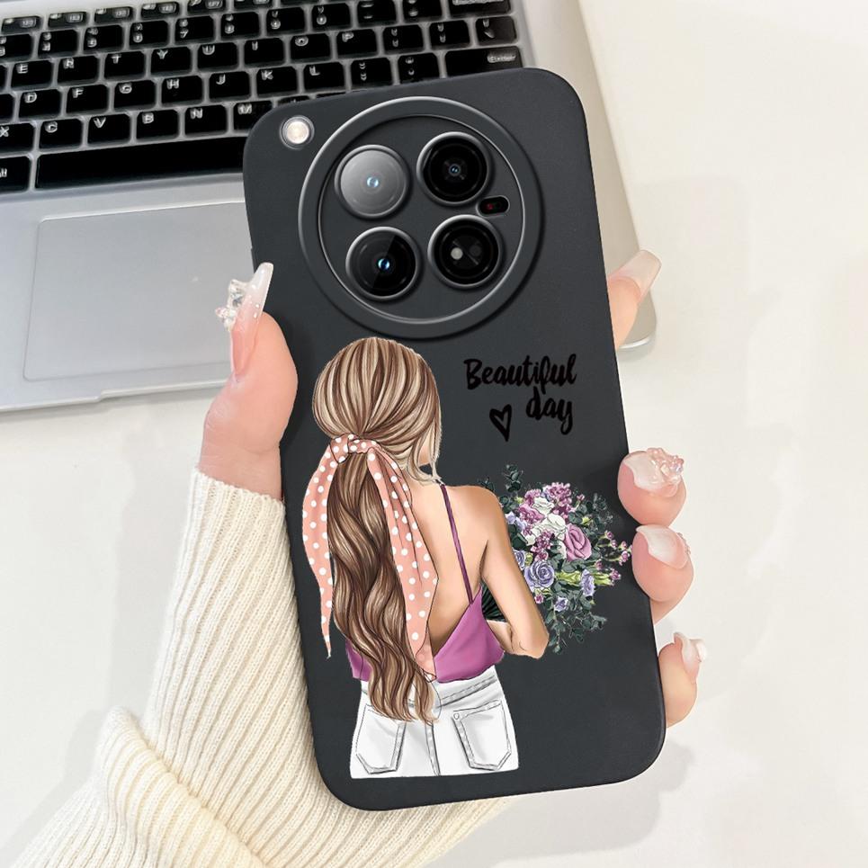 For Infinix Zero 40 4G 5G Back Cover 6.78" On Infinix X6860 X6861 Capa Flower Butterfly Women Fashion Phone Case Liquid Silicone