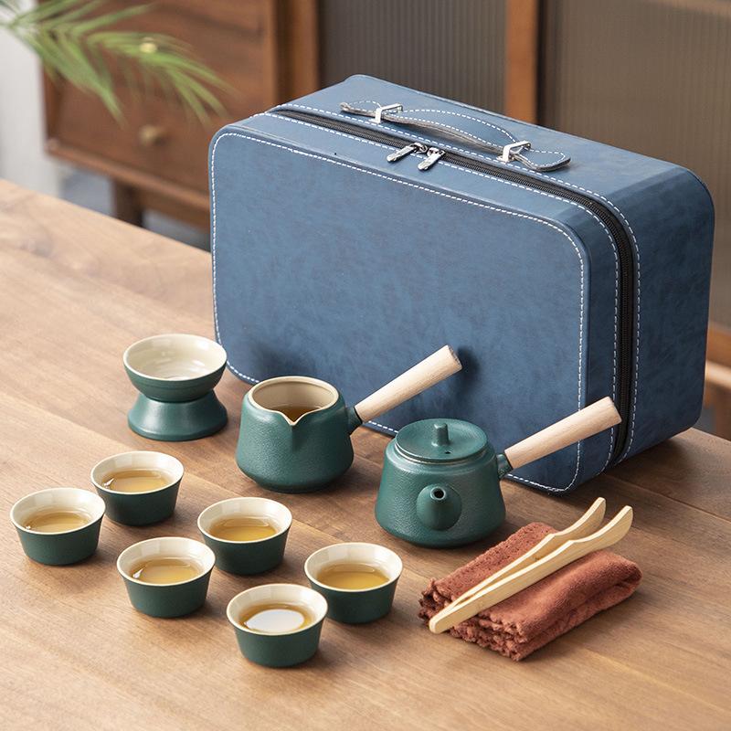 Ceramic Portable Travel Tea Set Household Gifts Business Company High-end Gifts