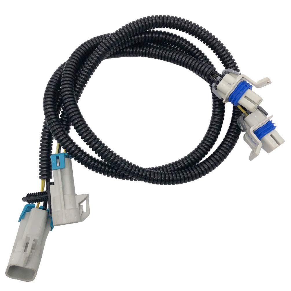 2pcs Grey O2 Oxygen Sensor Extension Square 4 Pin LS1 LS2 O2 Sensor Wire Harness Gray 24 Inches Long