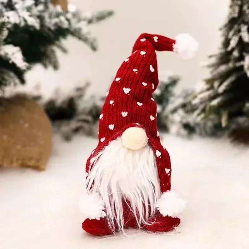 New Christmas Gnomes Plush Doll Pendant Santa Faceless Doll Xmas Gonk Dwarf Elf Decoration Gifts New Year Household Decorative