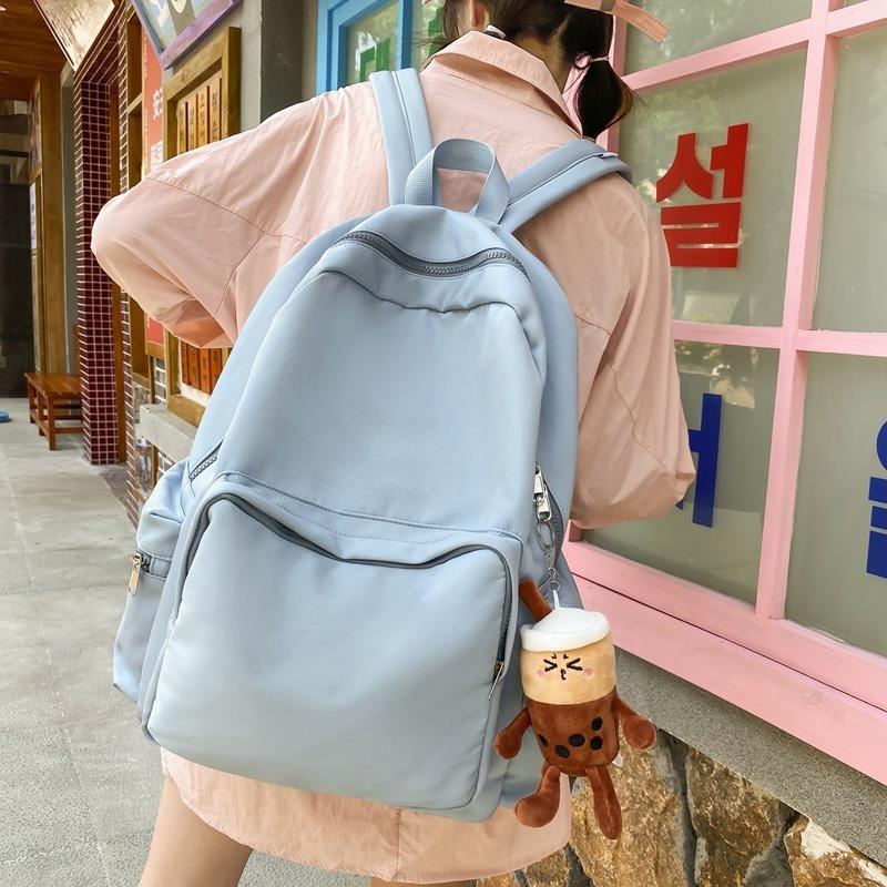 New simple schoolbag women's large-capacity anti-splashing middle school student backpack high-value girl backpack