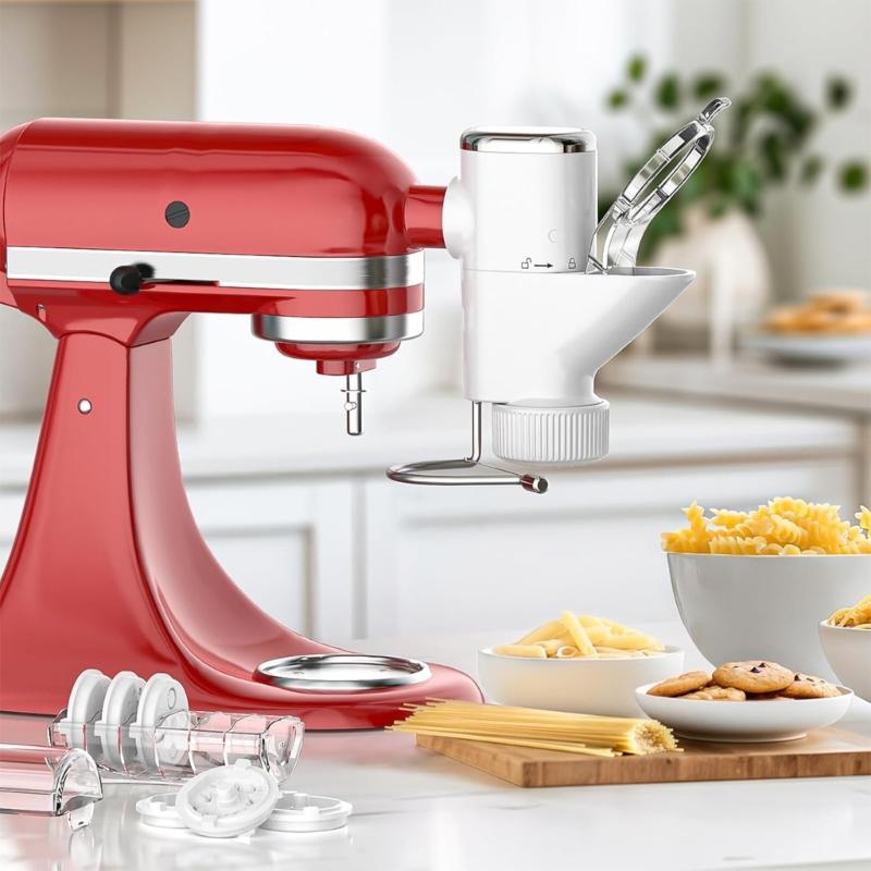 Washable Pastas Press Attachment With 7 Interchangeable Plates Kitchen Pastas Maker for Stand Mixers Accessories