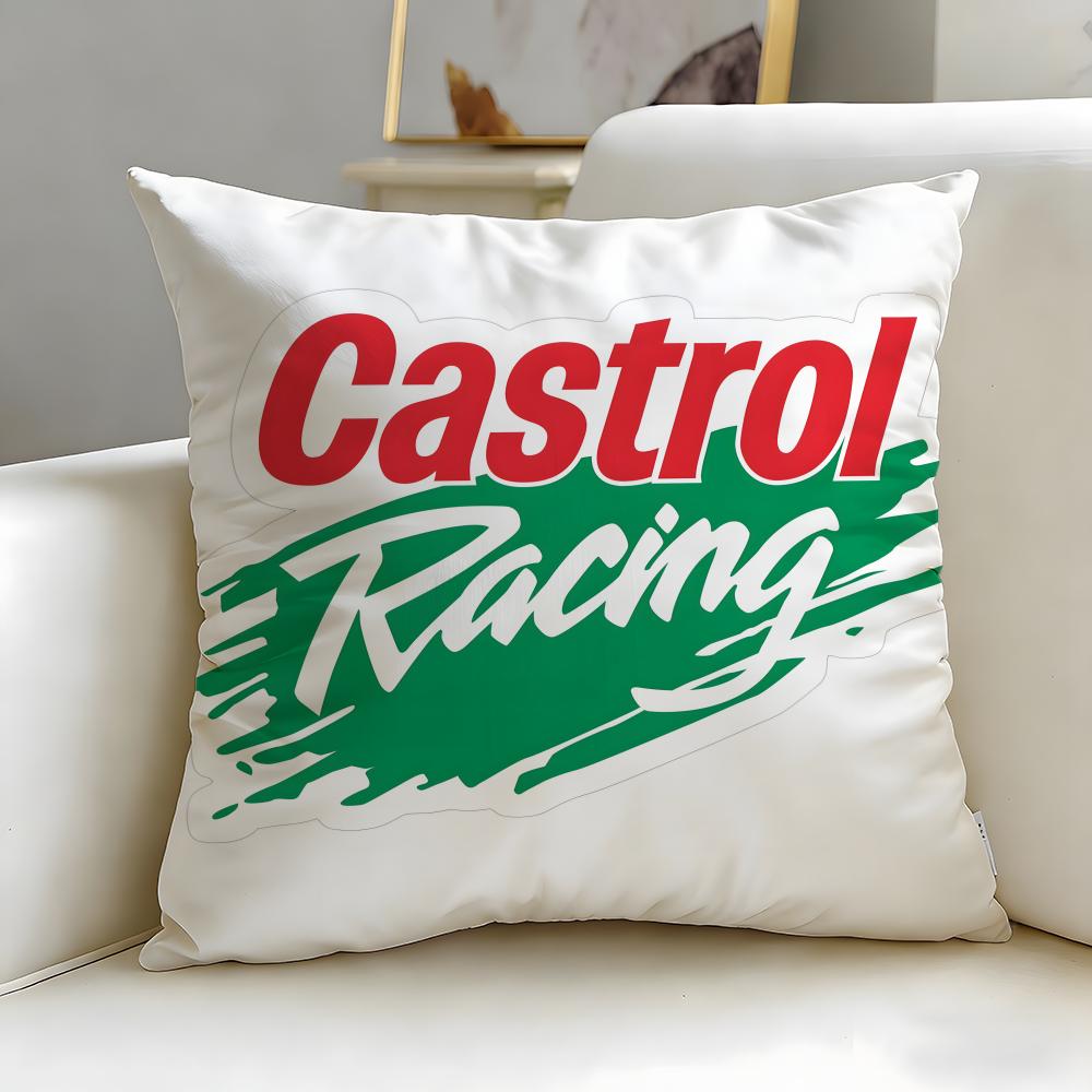classic brand Castrol Cushion Cover Soft  EasyWash Pillow Case  Versatile for Couch Bed Travel and Office