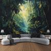 Bohemian Style Tapestry, Tropical Plant Art Wall Hanging, Psychedelic Home Background Decoration, Available In Various Sizes