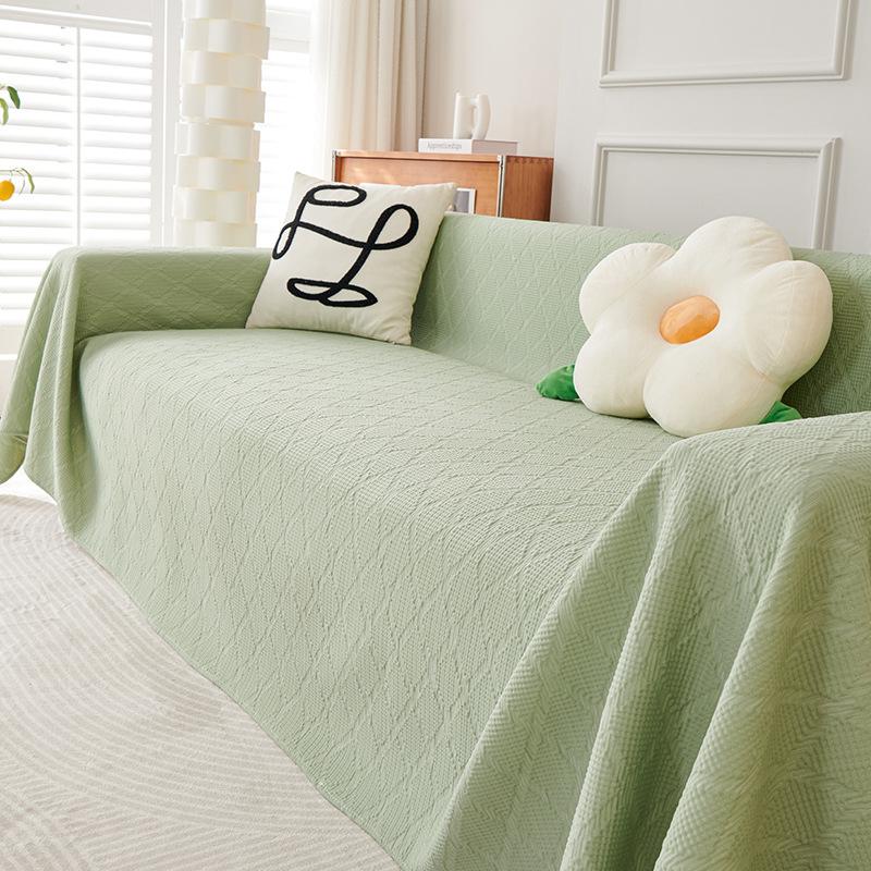 Green Sofa Cover Cloth Summer Summer Ice Silk Sofa Towel Simple Anti -Scratching Sofa Cover Sofa Cover