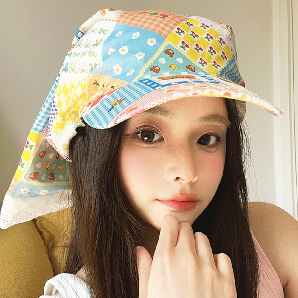 Sweet Loli Sun Hat French Retro Peaked Cap Versatile Headscarf Hat  Outdoor Seaside Vacation