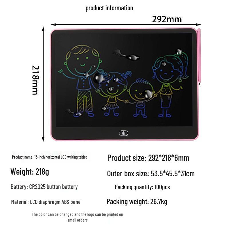 Children's LCD Vertical & Horizontal Writing Tablet - Drawing & Writing Board with European Standard Qualification.