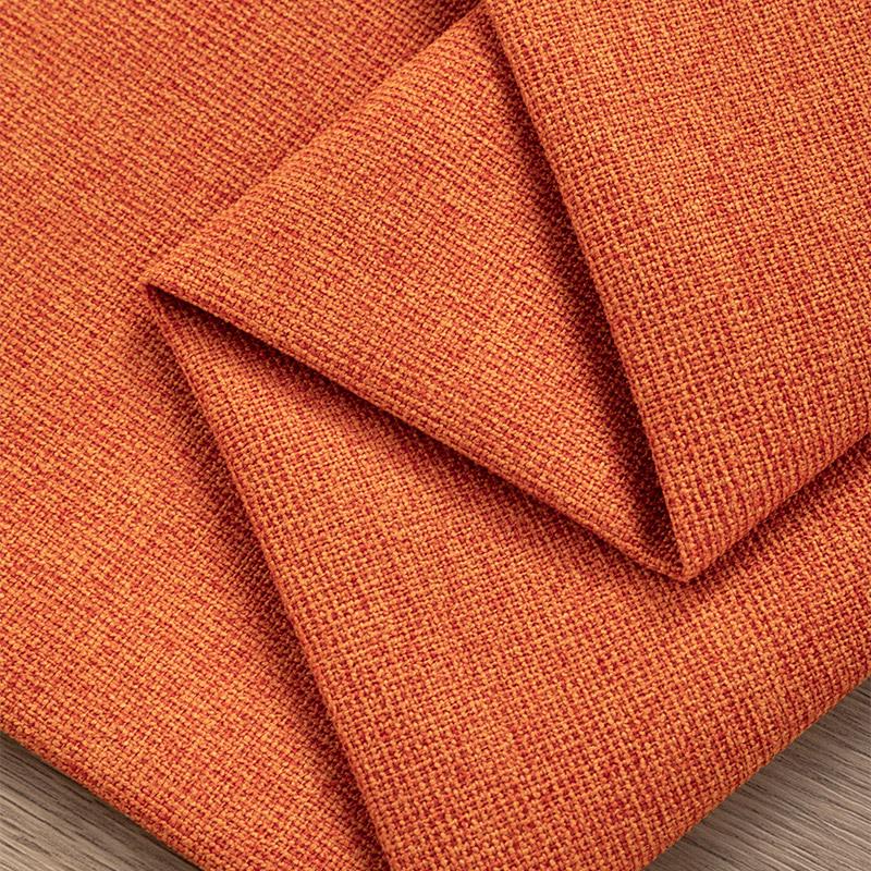 All-Polyester Solid Color Linen-Like Sofa Fabric with Soft Bag Process - Composite Flocking Fine Linen Canvas