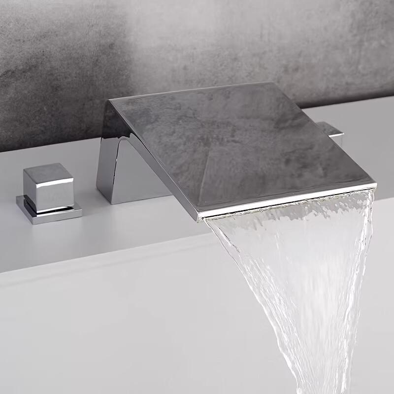 Lindong All-Copper Bathtub Edge Faucet Set