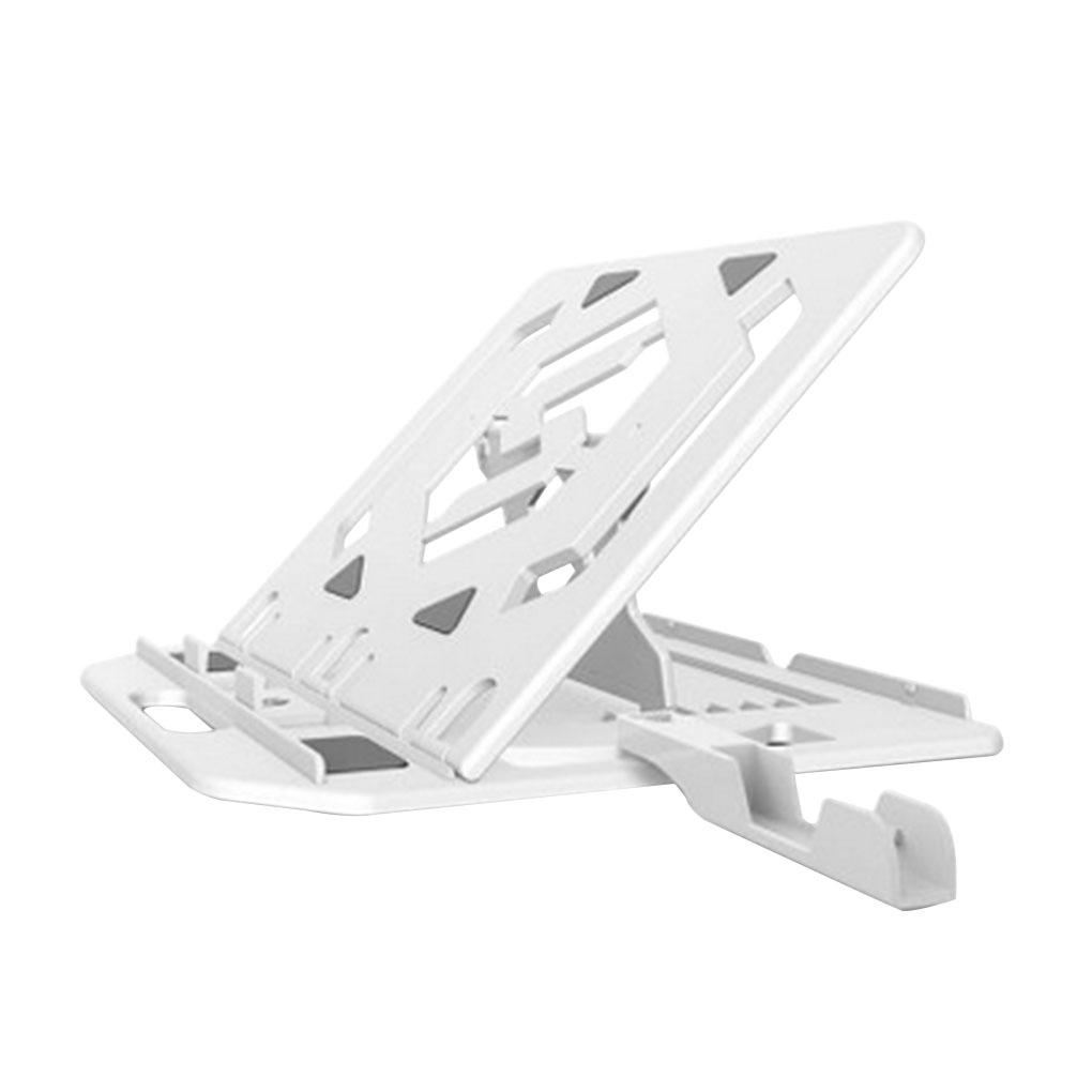 Adjustable Laptop Holder Stand Portable Plastic Non\-slip Laptop Support Cooling Bracket with Phone Holder, Red белый