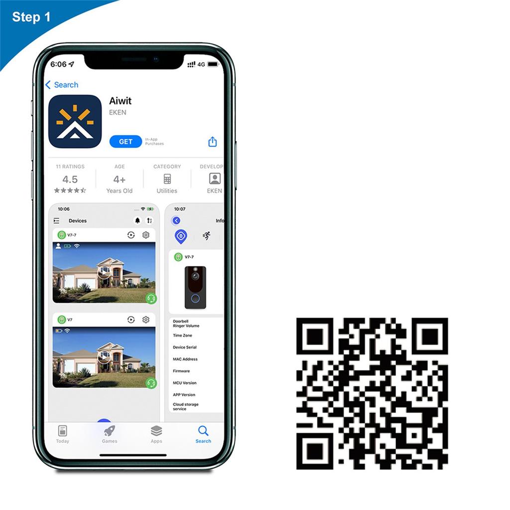 Inteligentny dom Bezprzewodowy dzwonek wideo WiFi Kamera Cyfrowy dzwonek do drzwi zewnętrznych Domofon HD Night Security