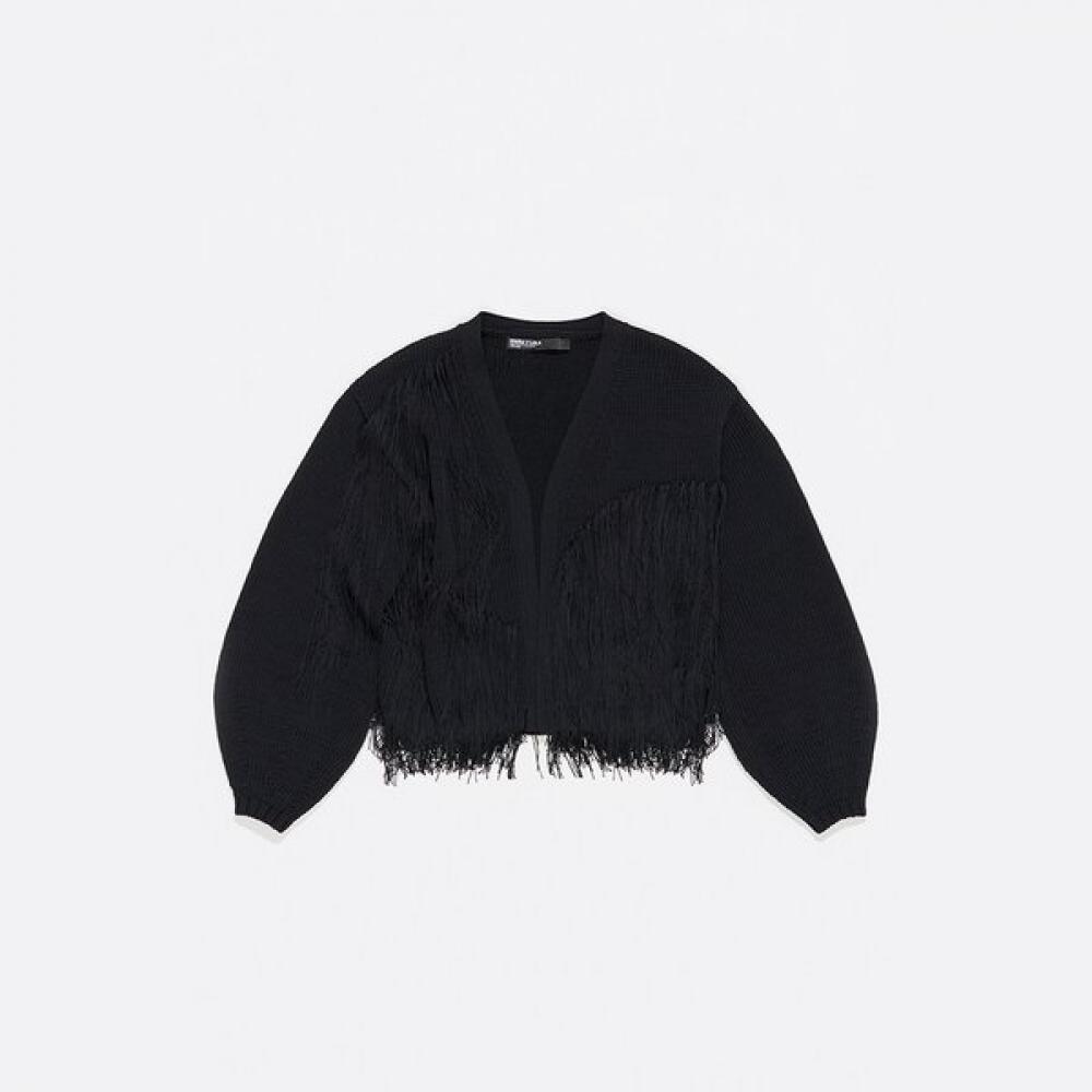 

Bimba Y Lola Fringe Cardigan B255awg005bkb Black/S