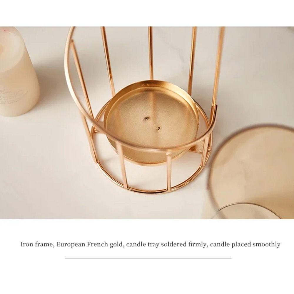 Detachable Nordic Candle Candlestick Golden/Black Desktop Decorative Vase Flower Arrangement