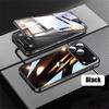360 Full Protection Metal Magnetic Double-Sided Glass Snap Lock Phone Case For iPhone 17 Air 16 15 14 13 12 11 Pro Max Lens Protection Cover