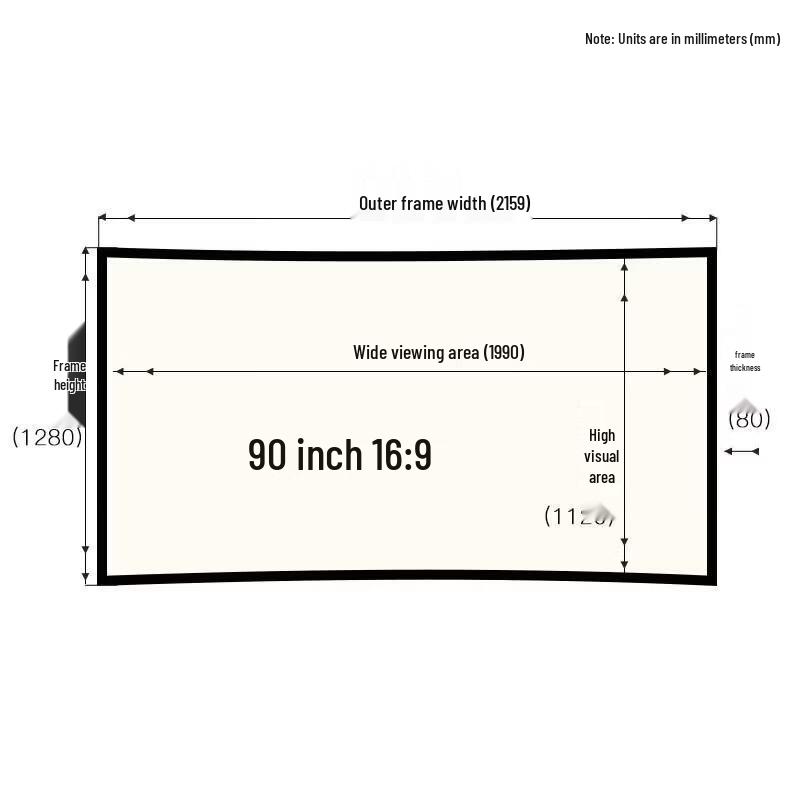 IN&VI 150-inch 16:9 Curved Frame Acoustic Transparent Projector Screen