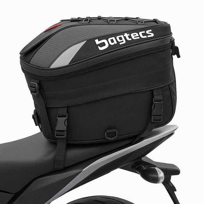Sacoche de selle moto - Bagtecs X30 - Extensible 20-30L - Hardshell aérodynamique - Imperméable