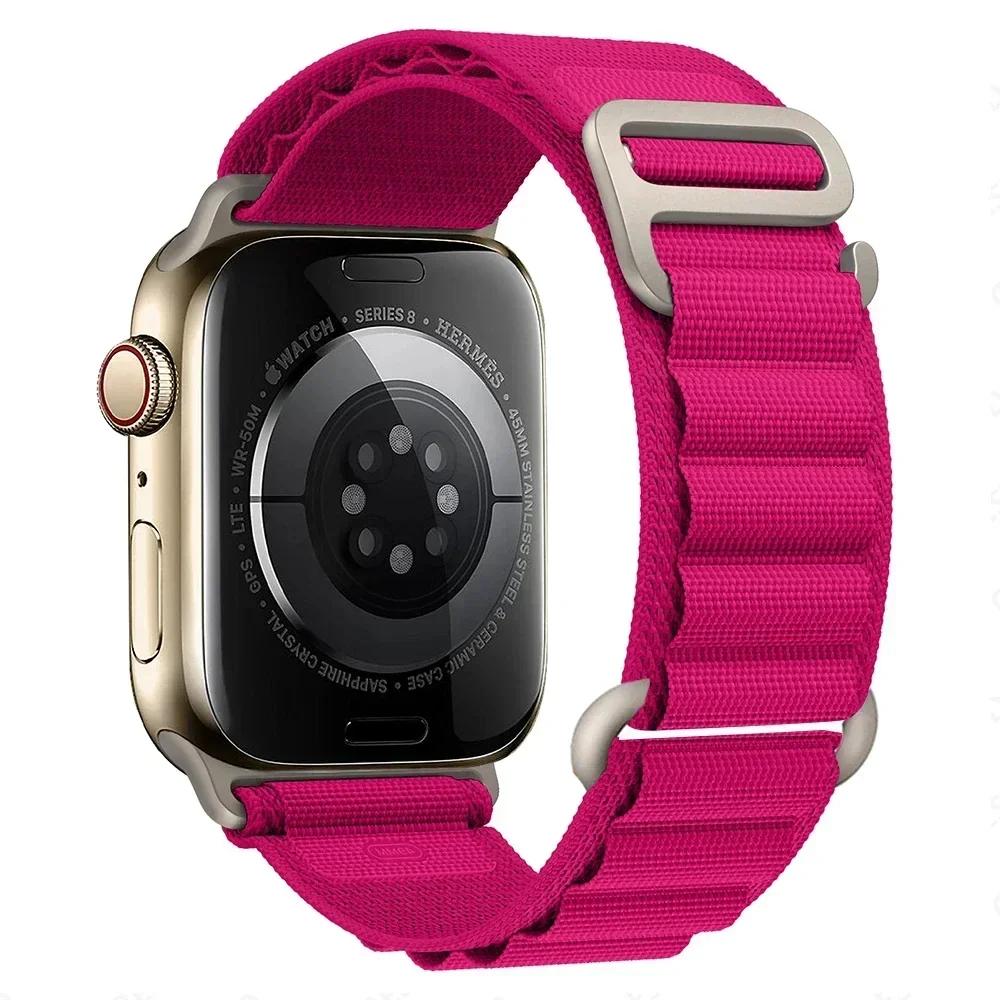 Alpine Strap for Apple Watch Bands 44mm 40mm 49mm 45mm 41mm 38 42mm Nylon Bracelet Iwatch Ultra 2Series 10 9 3 4 5 6 7 8 SE Band