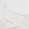 Women Summer Loose V Neck White Lace Short Sleeve Blouse Shirt