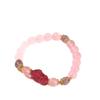 Natural Pink Quartz Moonstone Bracelet for Women, New Chinese Style Strawberry Crystal Fox Pixiu Wealth-Attracting Chinese Traditional Bracelet