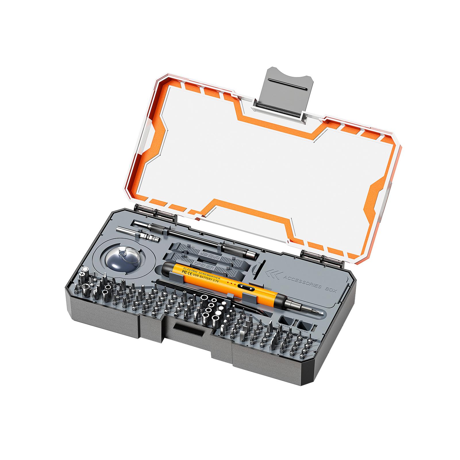 

Multifunction Electric Screwdriver, Small Portable Cordless Power Screwdriver Set, TypeC L помаранчевий