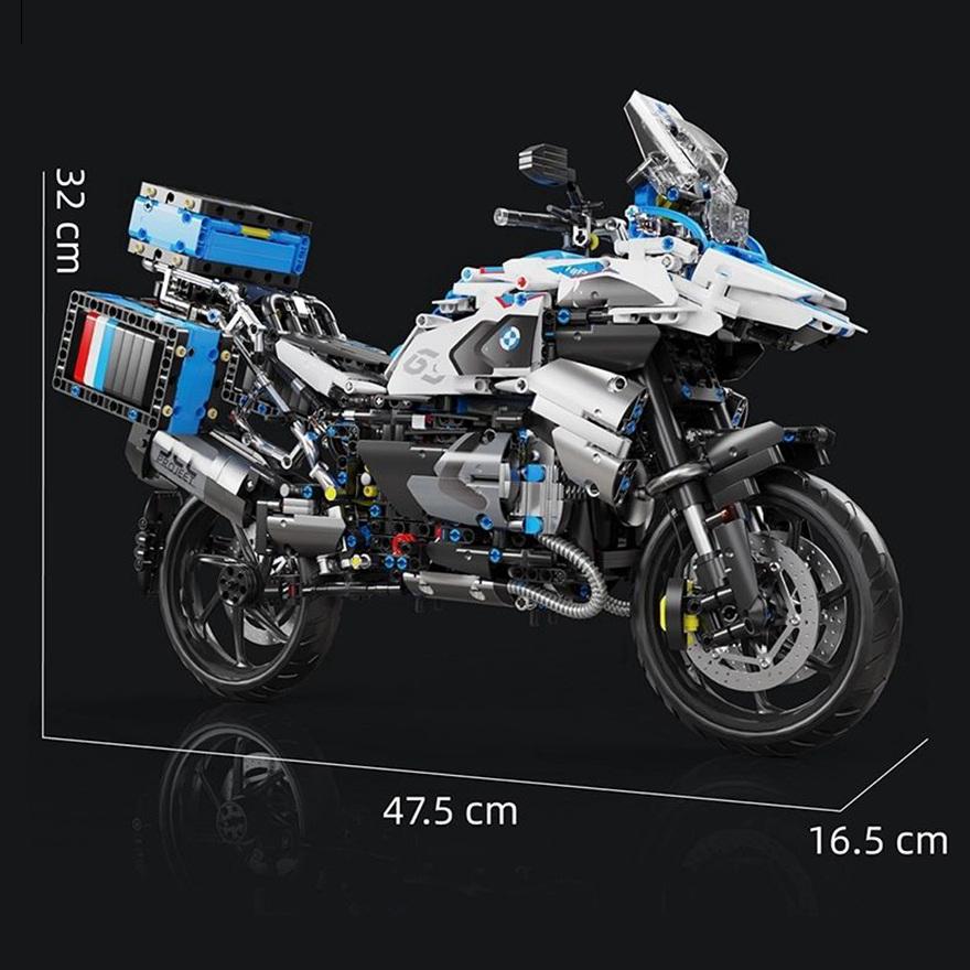 High Tech 1:5 Motorcycle City Sports Rapid Racing Motorbike Locomotive Modular Brick Model Building Block Boy Gift Toy
