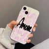 Amore-Love Romantic Soft TPU Phone Case For IPhone 17 16 16E 15 14 13 12 11 Pro Max XR XS Max 7 8 Plus Cute INS Cover Fundas