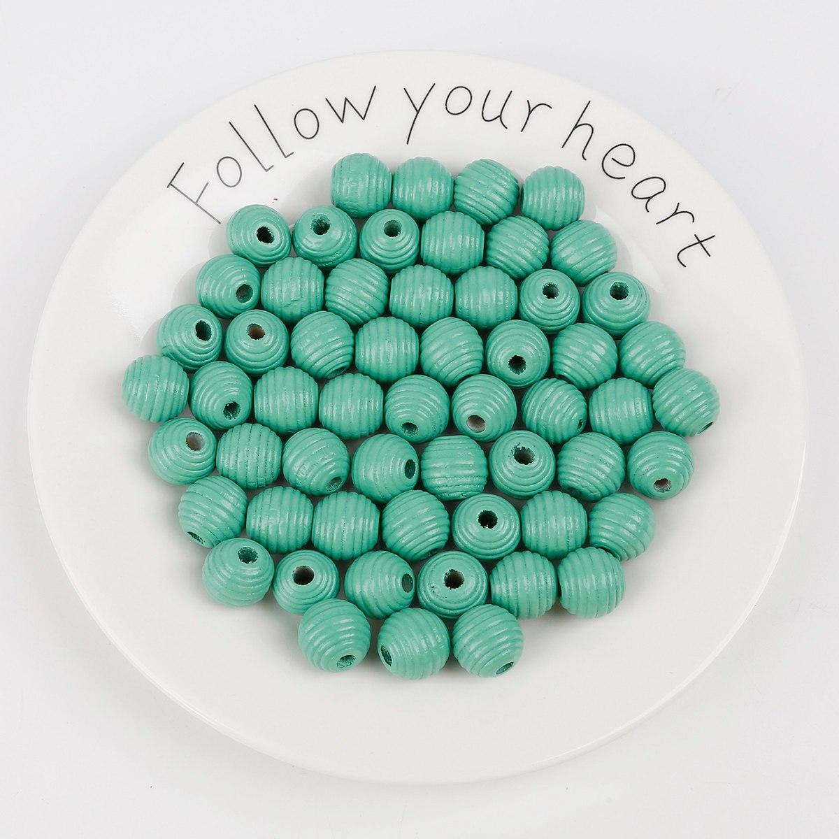 

650 шт. Натуральные шарики Круглые резные деревянные бусины-спейсеры Экологичные деревянные бусины смешанных цветов для изготовления ювелирных изделий Браслет Ожерелье Аксессуары