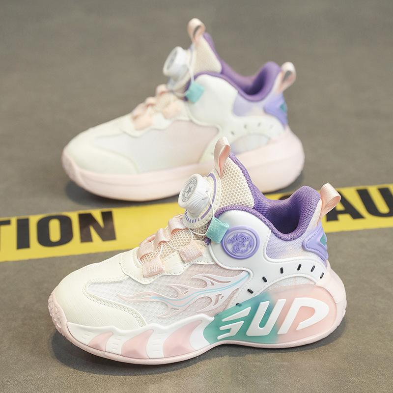 2025 lato nowe buty chłopięce antypoślizgowe i odporne na zużycie buty do koszykówki buty sportowe dziecięce buty do biegania z siateczki dla dzieci w wieku średnim i starszym