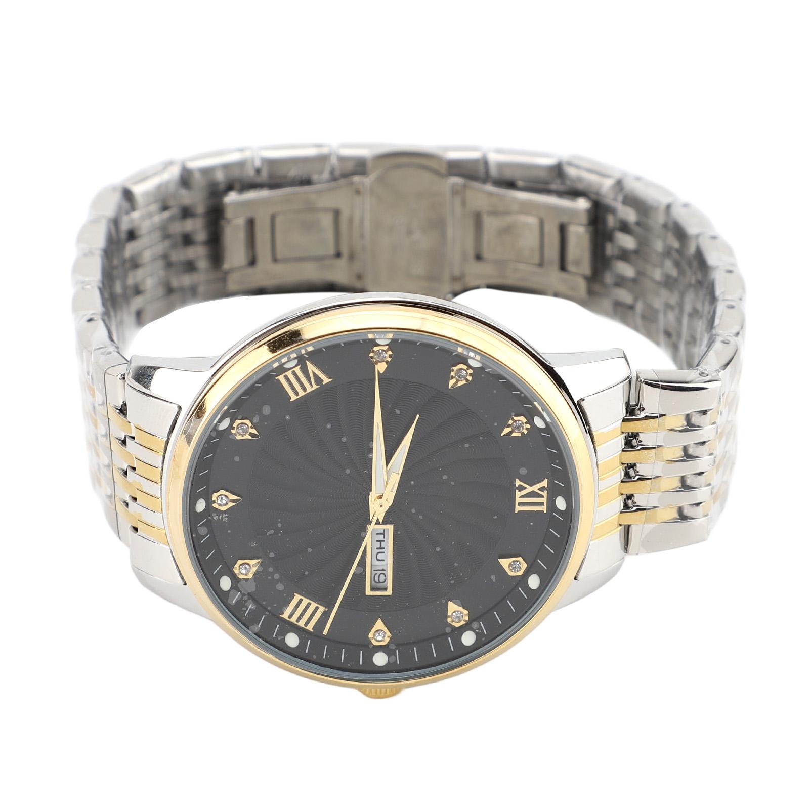 

Quartz Men Watch Business Stylish Wristwatch Water Resistant Men Watch with Date Function for золотой