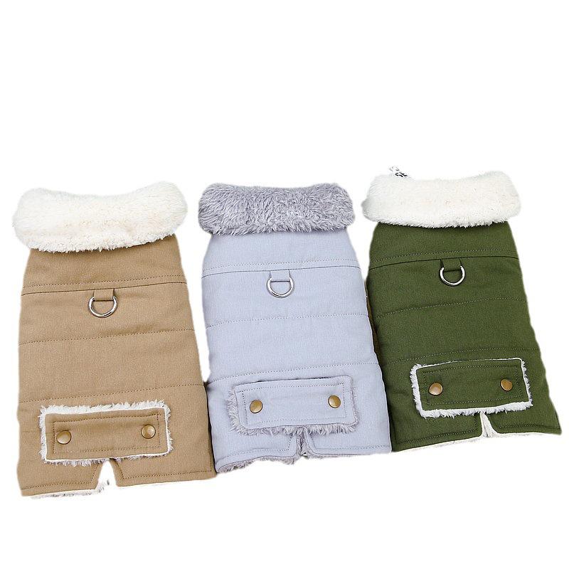 Thick Velvet Dog Coat - Solid Color for Autumn/Winter - Fits Teddy, Bichon Puppies