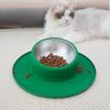 No Tip Pet Water Bowl Silicone Stainless Steel Anti Slip Dispenser Spill Proof Puppy Drinking Bowl For Travel Indoor Kennel
