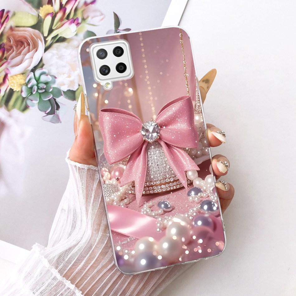 For Samsung Galaxy A22 4G A225F 5G A226B Cute Flower Butterfly Cat Painted Case For Samsung A22 Soft Silicone TPU Phone Cases