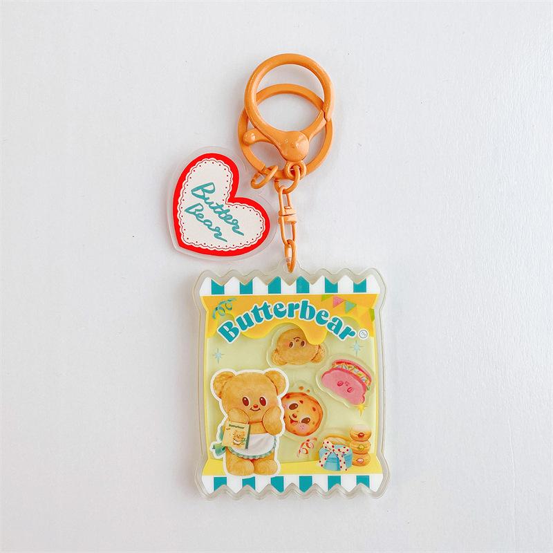 Little Bear Naughty Cool Pants Cartoon Keychain: Cute Couple & Bestie Bag Charm