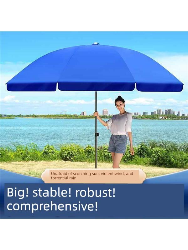 Outdoor Beach Parasol, Sun Umbrella, Large Commercial Umbrella for Shop Stalls, Waterproof and Sun-Protective Umbrella, Patio Umbrella, Canopy
