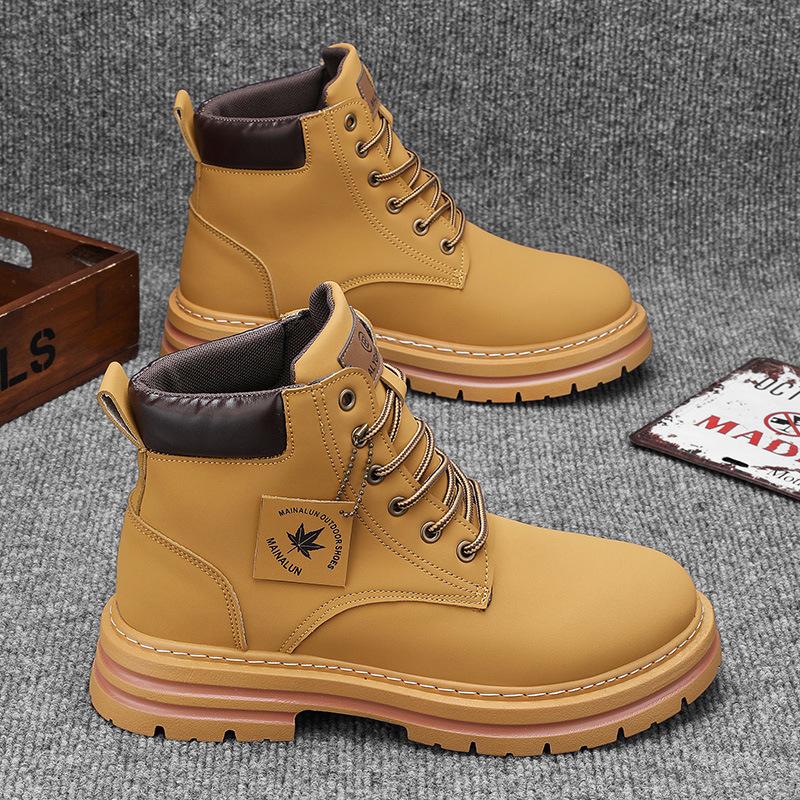 

Ботинки Мартин мужские зимние высокие ботинки в британском стиле спортивно-повседневного дизайна нишевые ins молодежный тренд рабочие ботинки 48 хаки